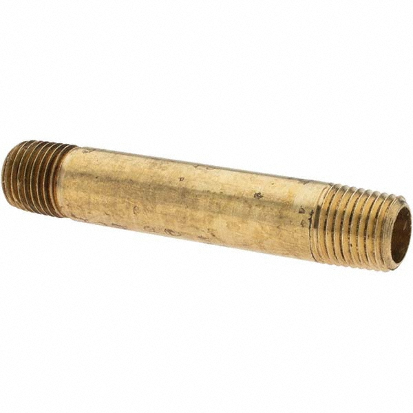Parker Industrial Pipe Long Nipple: 1/4" Male Thread, MNPTF - 10837