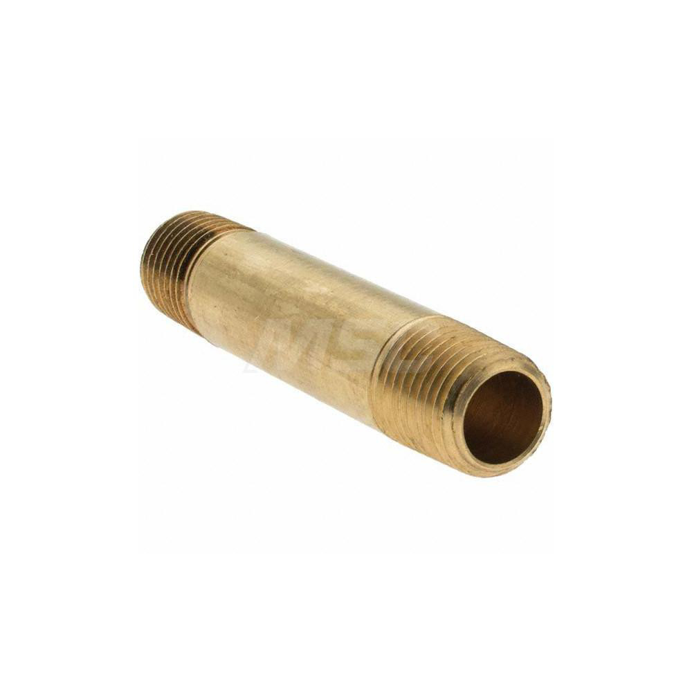 Parker Industrial Pipe Long Nipple: 1/4" Male Thread, MNPTF - 10837