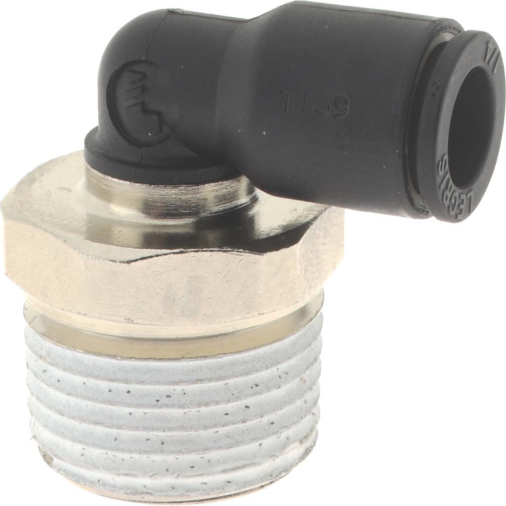Legris Push-to-Connect Fitting: Male Elbow, NPT, 1/4" OD - 3109 56 11