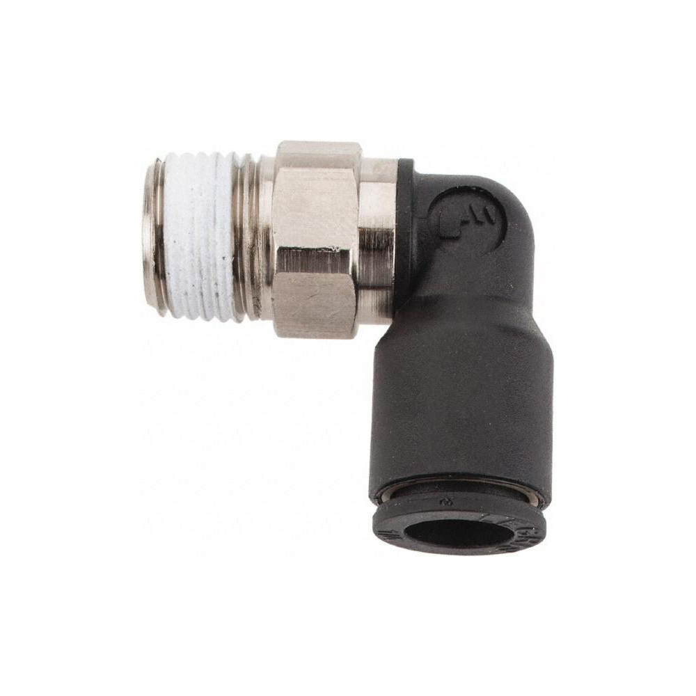 Legris Push-to-Connect Fitting: Male Elbow, NPT, 1/4" OD - 3109 56 11