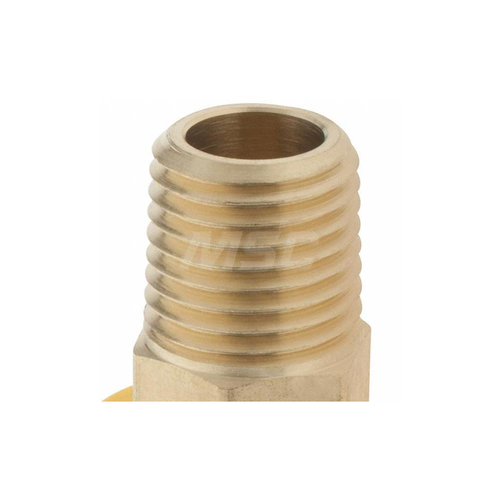 Value Collection Barbed Push-On Hose Male Connector: 1/4" NPTF, Brass - 2750002030