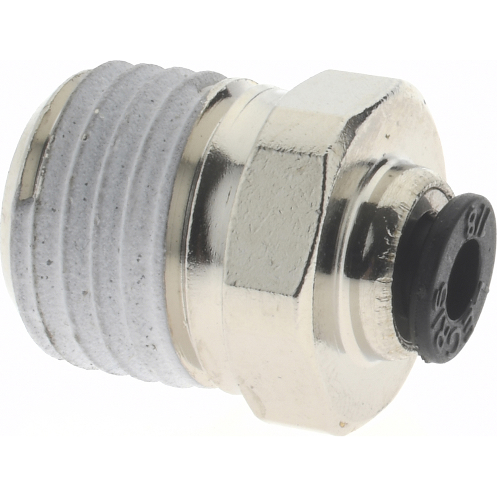 SMC PNEUMATICS Push-to-Connect Push-to-Connect Fitting: Elbow, NPT, 1/8" OD - KQ2L01-33AS