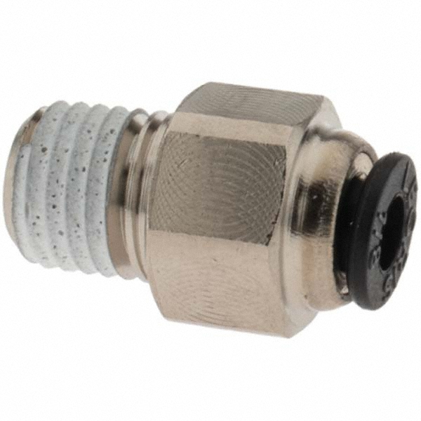 SMC PNEUMATICS Push-to-Connect Push-to-Connect Fitting: Elbow, NPT, 1/8" OD - KQ2L01-33AS