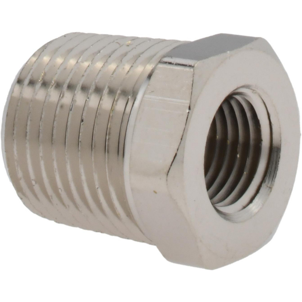 Dixon Valve & Coupling Brass & Chrome Pipe Fittings: Fitting Type: Reducer Bushing Male to Female; Fitting Size: 1/2 x 1/4; End Connections: MNPT x FNPT - 3730804C