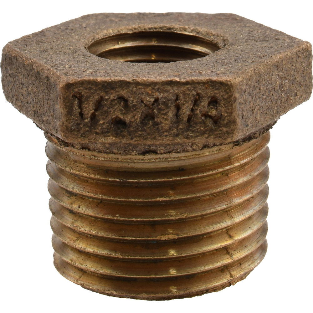 Dixon Valve & Coupling Brass & Chrome Pipe Fittings: Fitting Type: Reducer Bushing Male to Female; Fitting Size: 1/2 x 1/4; End Connections: MNPT x FNPT - 3730804C