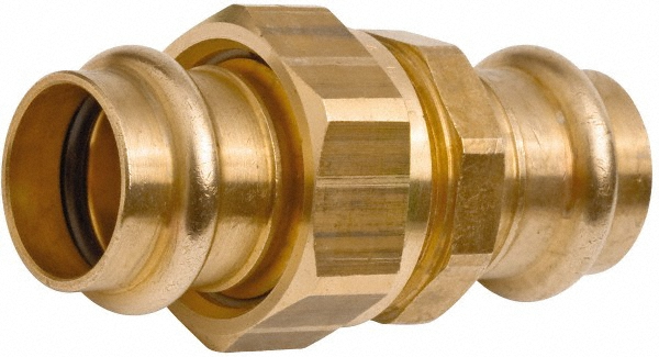NIBCO Wrot Copper Pipe Union: 2" Fitting, P x P, Press Fitting, Lead Free - 9256650PC