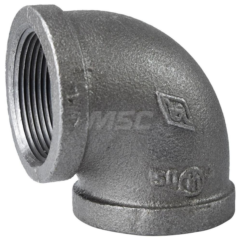 Value Collection Black 90 deg Elbow: 1-1/2", Threaded - MDB90 40-2 300#