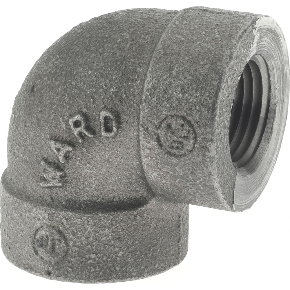 Value Collection Black 90 deg Elbow: 1-1/2", Threaded - MDB90 40-2 300#