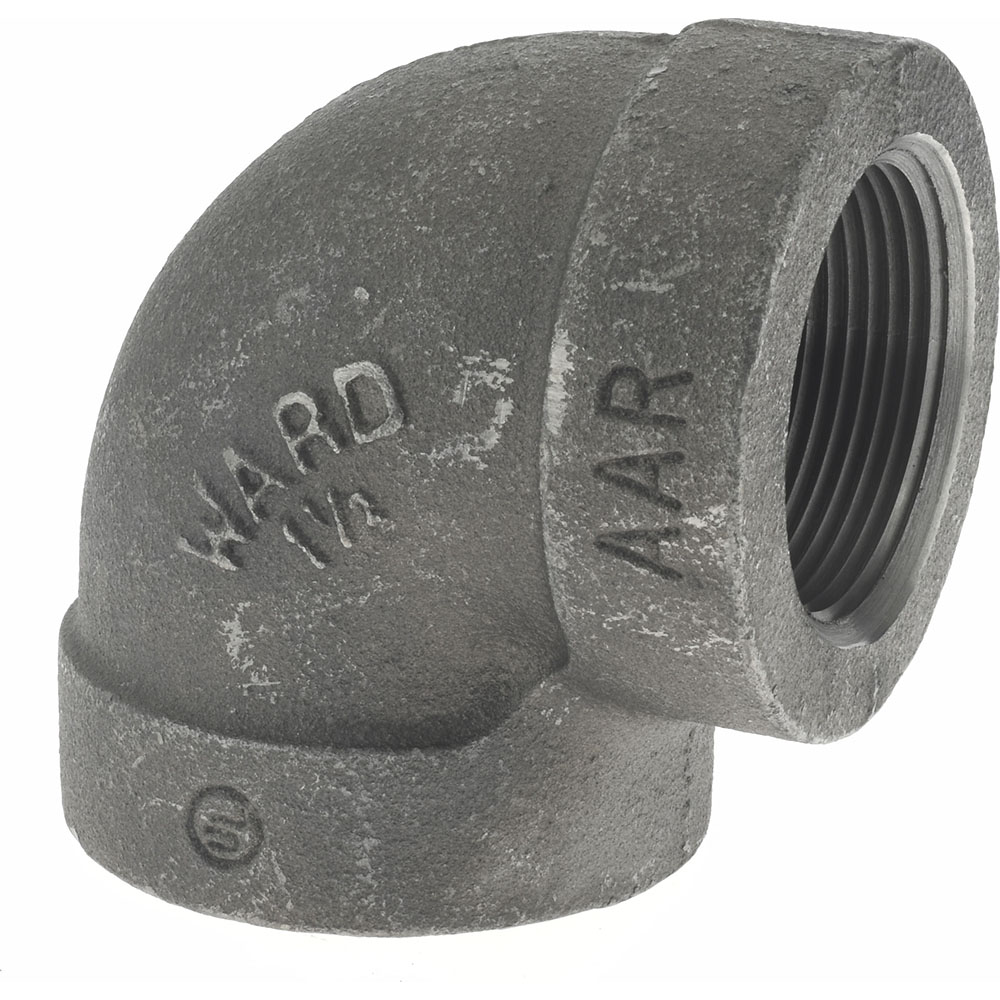 Value Collection Black 90 deg Elbow: 1-1/2", Threaded - MDB90 40-2 300#