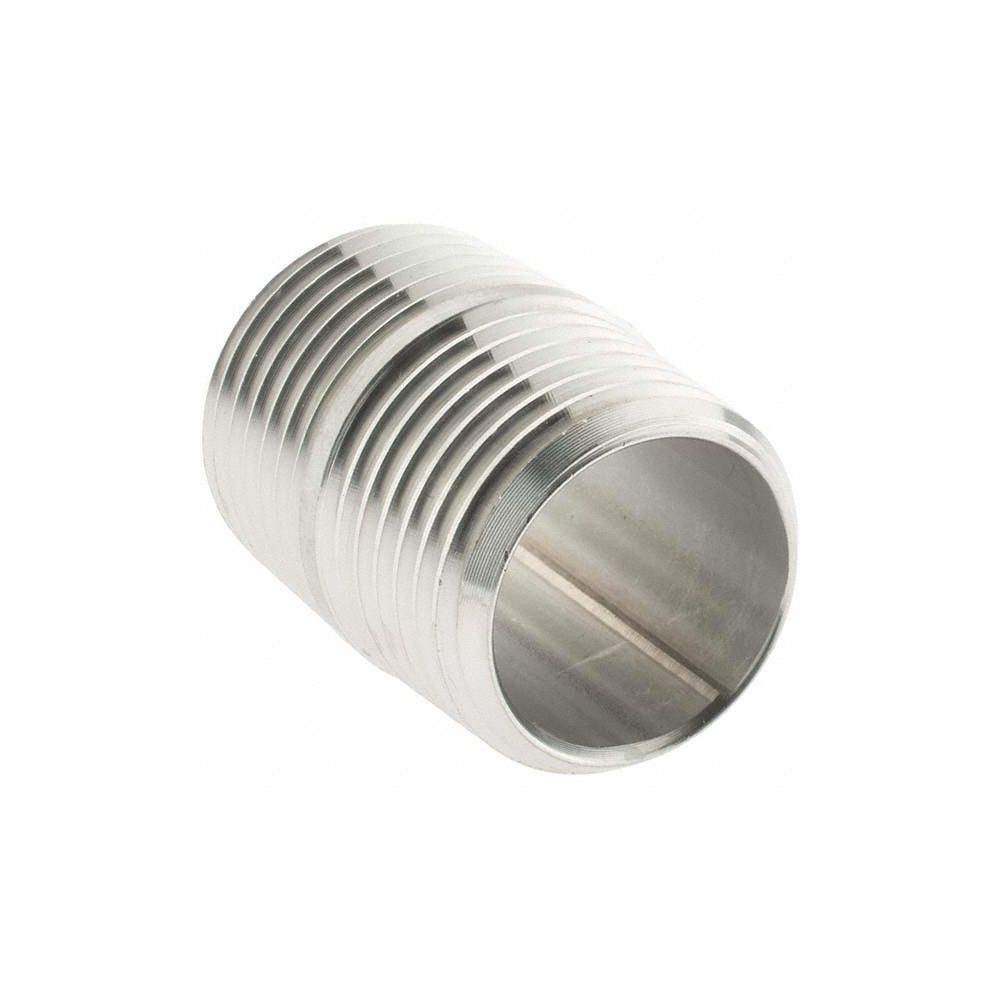 Value Collection Stainless Steel Pipe Nipple: 1/2" Pipe, Grade 316 & 316L - 6BN1/2*11/8