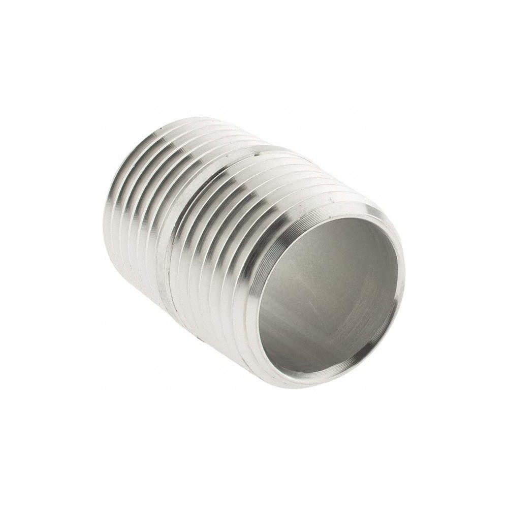Value Collection Stainless Steel Pipe Nipple: 1/2" Pipe, Grade 316 & 316L - 6BN1/2*11/8
