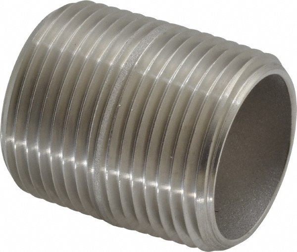 Value Collection Stainless Steel Pipe Nipple: 1" Pipe, Grade 316 & 316L - 6BN1*31/2