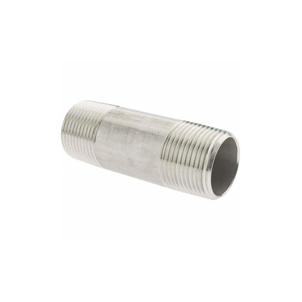 Value Collection Stainless Steel Pipe Nipple: 1" Pipe, Grade 316 & 316L - 6BN1*31/2