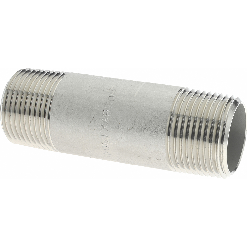 Value Collection Stainless Steel Pipe Nipple: 3/4" Pipe, Grade 304 & 304L - 4BN3/4*6