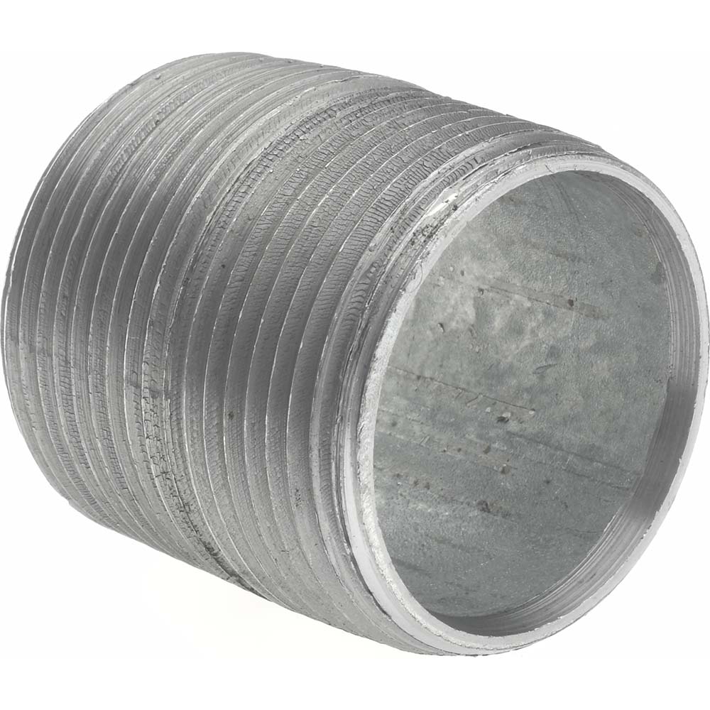 Value Collection Galvanized Pipe Nipple: 1-1/4", 1-5/8" Long, Schedule 40, Steel - MSCNG07001