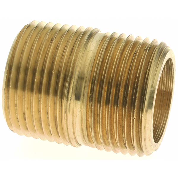 Value Collection Galvanized Pipe Nipple: 1-1/4", 1-5/8" Long, Schedule 40, Steel - MSCNG07001