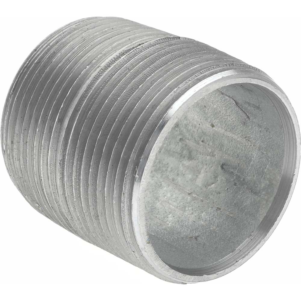 Value Collection Galvanized Pipe Nipple: 1-1/4", 1-5/8" Long, Schedule 40, Steel - MSCNG07001