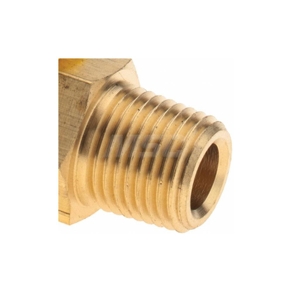 Value Collection Barbed Push-On Hose Male Connector: 1/8" NPTF, Brass - 2750001230