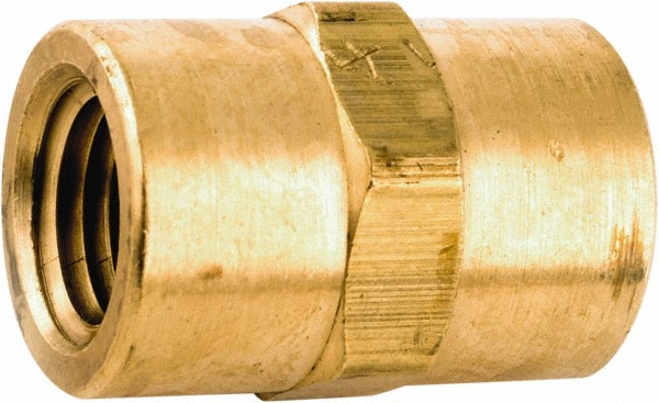 Brennan Industrial Pipe Coupling: 1/2 x 1/2" Female Thread, FNPT x FNPT - 16042