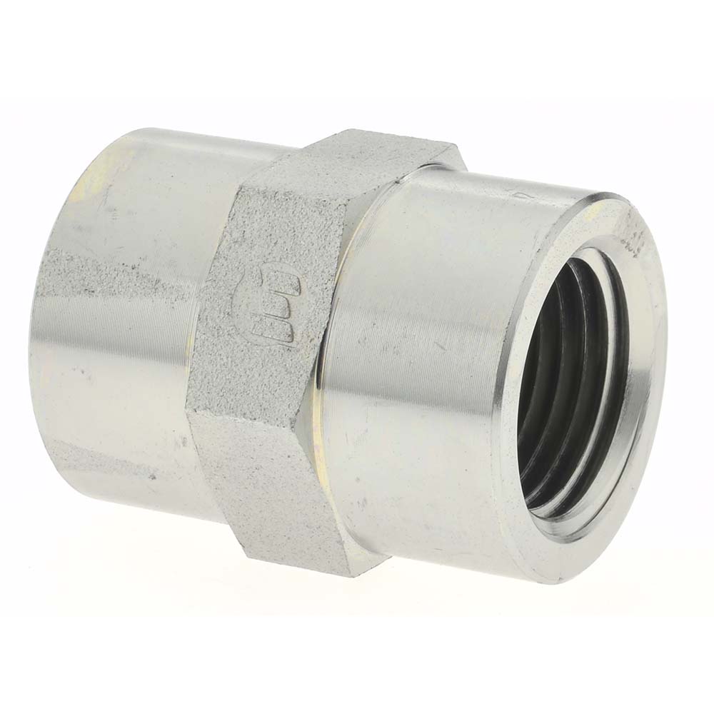 Brennan Industrial Pipe Coupling: 1/2 x 1/2" Female Thread, FNPT x FNPT - 16042