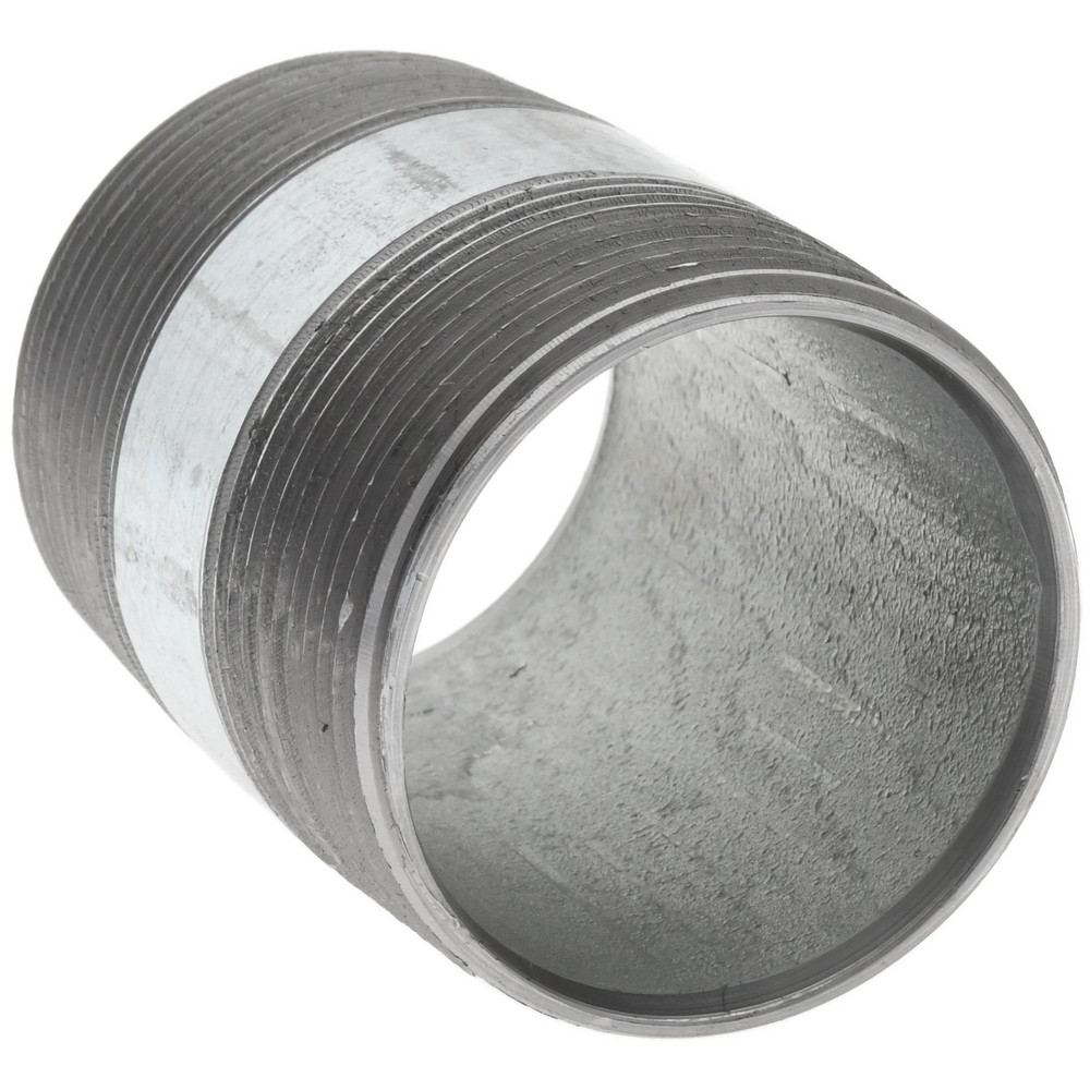 Value Collection Galvanized Pipe Nipple: 1-1/2", 2-1/2" Long, Schedule 40, Steel - NG08025