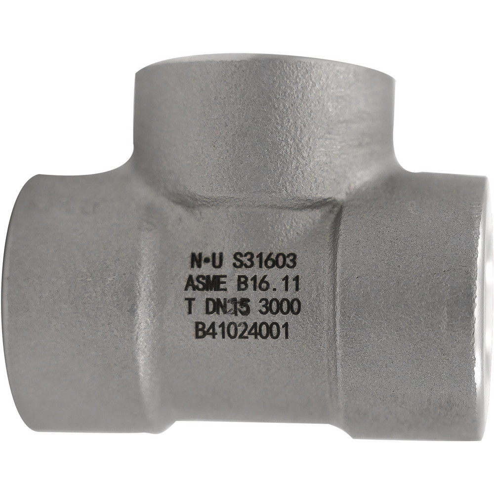 Value Collection Pipe Tee: 1/2", 304 & 304L Stainless Steel - LDTFFF  15-NPT-3000