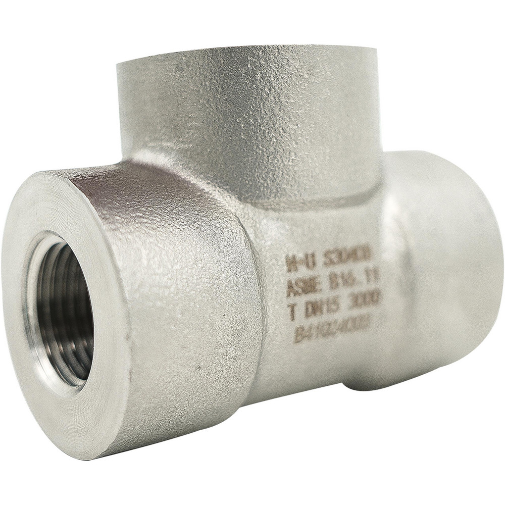 Value Collection Pipe Tee: 1/2", 304 & 304L Stainless Steel - LDTFFF  15-NPT-3000