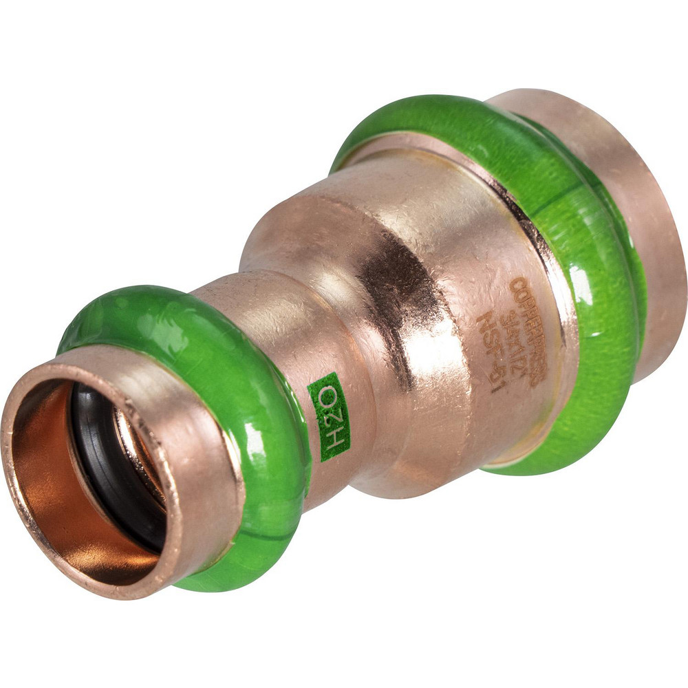 NIBCO Wrot Copper Pipe Reducer: 3/4" x 1/2" Fitting, P x P, Press Fitting, Lead Free - 9001300PC