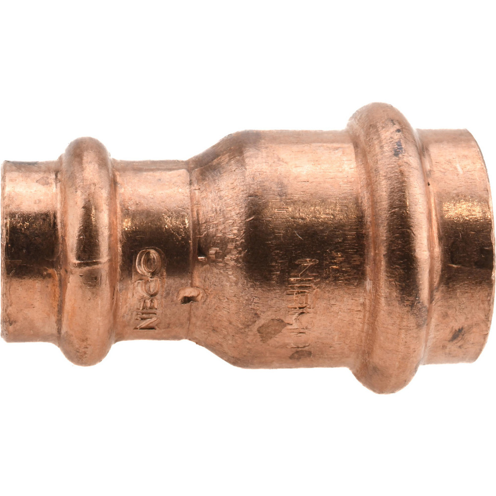 NIBCO Wrot Copper Pipe Reducer: 3/4" x 1/2" Fitting, P x P, Press Fitting, Lead Free - 9001300PC