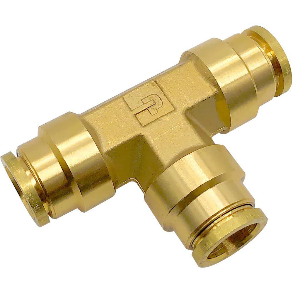 Parker Push-to-Connect Push-to-Connect x Push-to-Connect Fitting: Union Tee, 1/4 x 1/4" OD - 164PTC-4