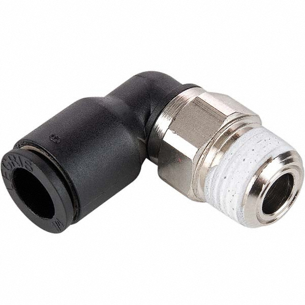 SMC PNEUMATICS Push-to-Connect Push-to-Connect Fitting: Elbow, BSPT, 16.00 mm OD - KQ2L16-03AS
