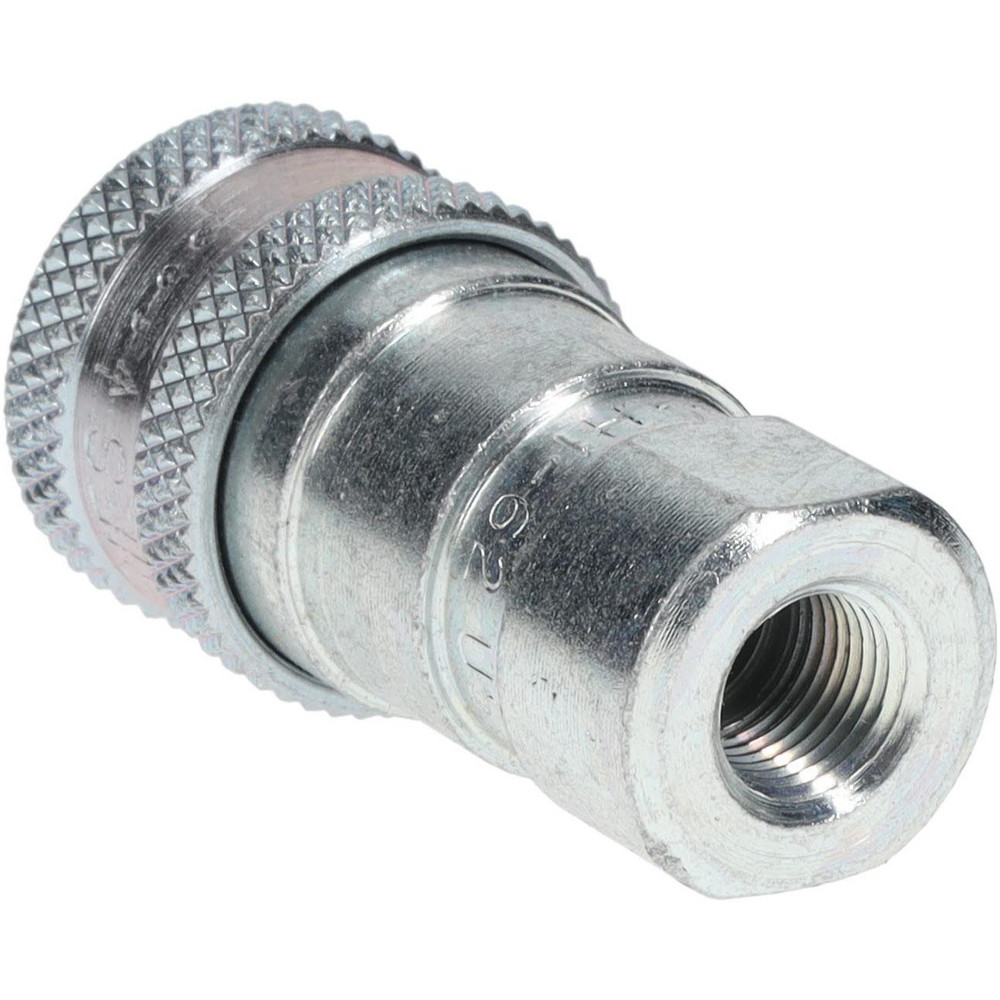 Parker Hydraulic Hose Female Pipe Rigid Fitting: 1/8", 1/8", 5,000 psi - H1-62