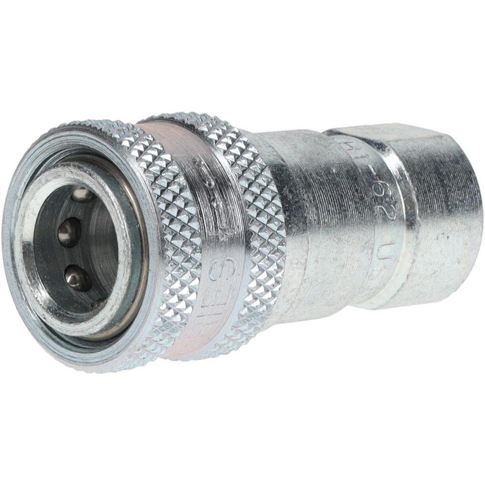 Parker Hydraulic Hose Female Pipe Rigid Fitting: 1/8", 1/8", 5,000 psi - H1-62