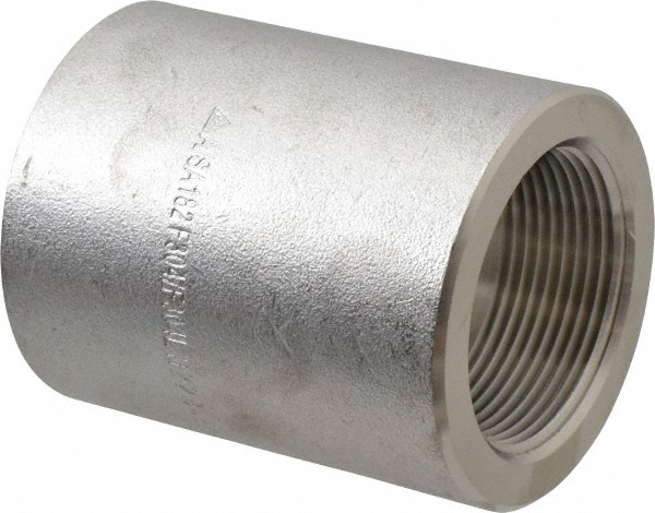 Merit Brass Pipe Coupling: 1-1/2", 304 & 304L Stainless Steel - 3411D-24
