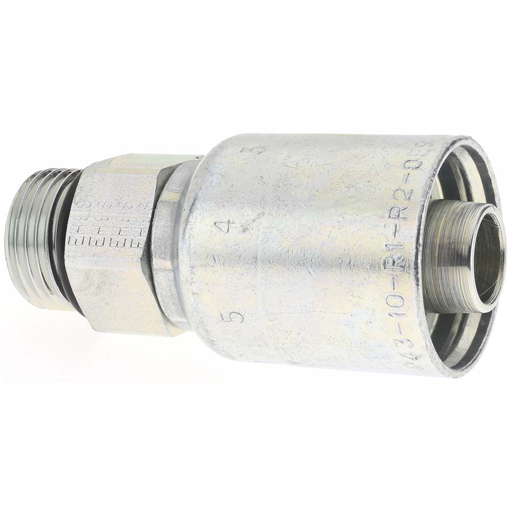 Parker Hydraulic Hose Male Rigid Fitting: 0.625" ID, 10 mm, 7/8-14 - PP-00217