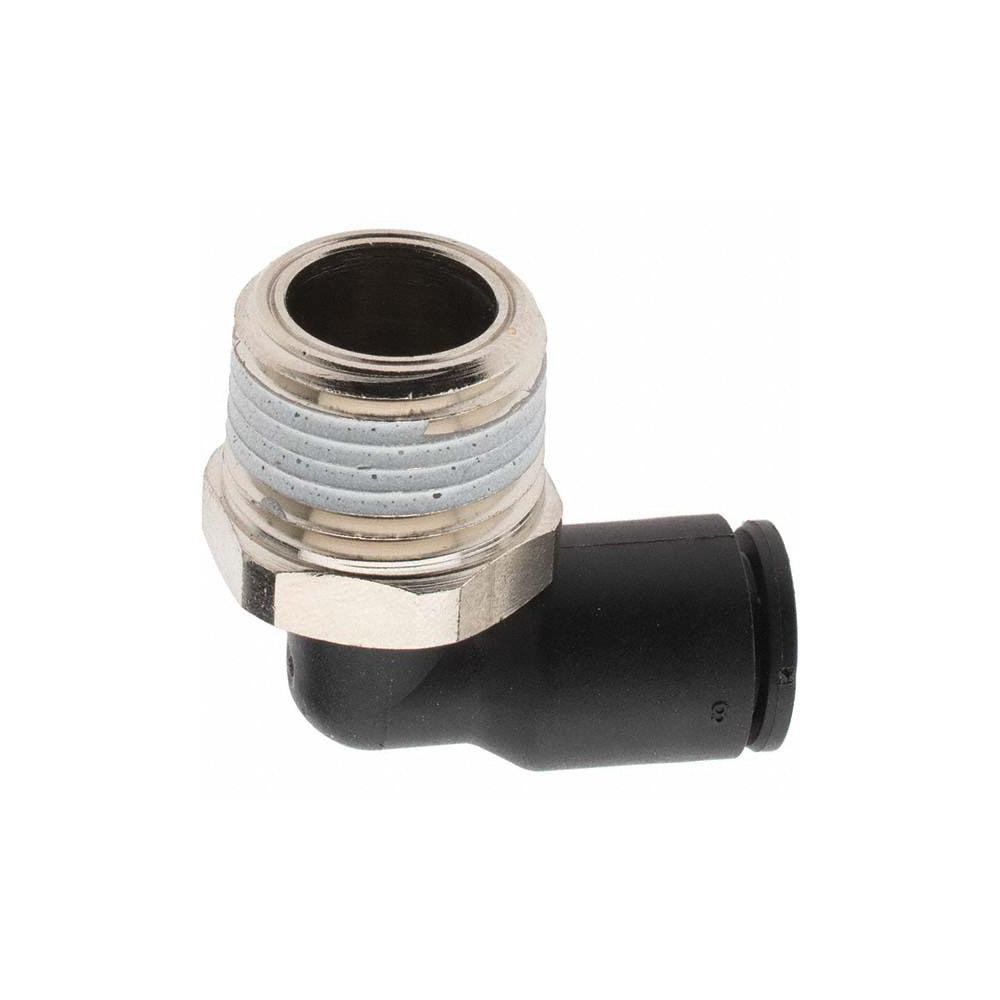 Parker Push-to-Connect Tube x MNPT Fitting: Male Elbow, NPT, 5/16" OD - KP23971