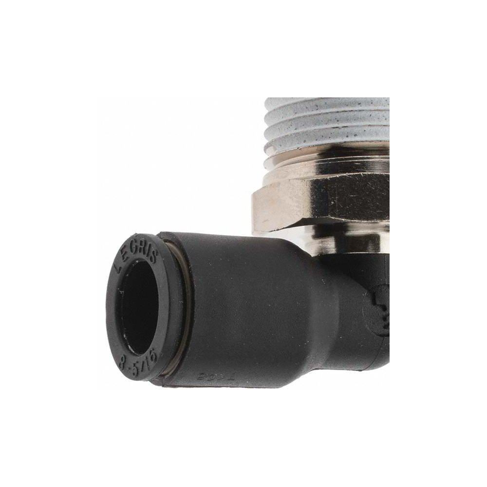 Parker Push-to-Connect Tube x MNPT Fitting: Male Elbow, NPT, 5/16" OD - KP23971
