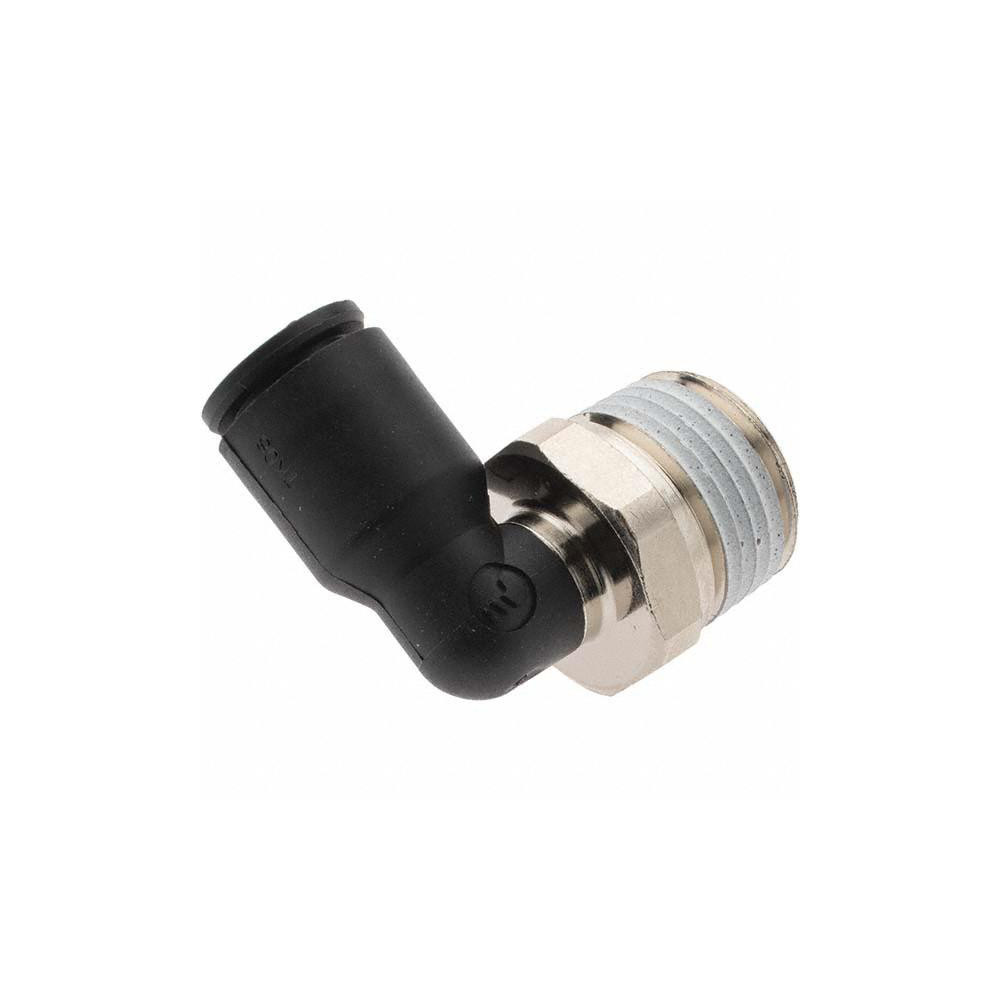 Parker Push-to-Connect Tube x MNPT Fitting: Male Elbow, NPT, 5/16" OD - KP23971