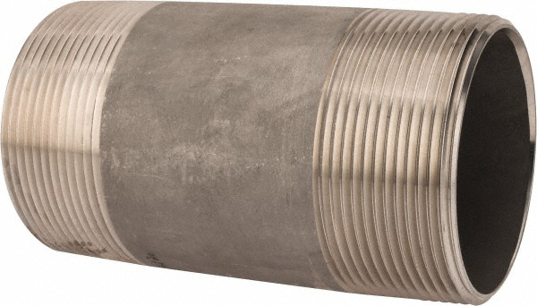 Merit Brass Stainless Steel Pipe Nipple: 3" Pipe, Grade 316 & 316L - 6048-600