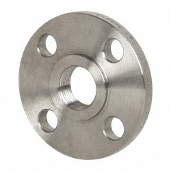 Merit Brass 1-1/2" Pipe, 5" OD, Stainless Steel, Threaded Pipe Flange - A435-24