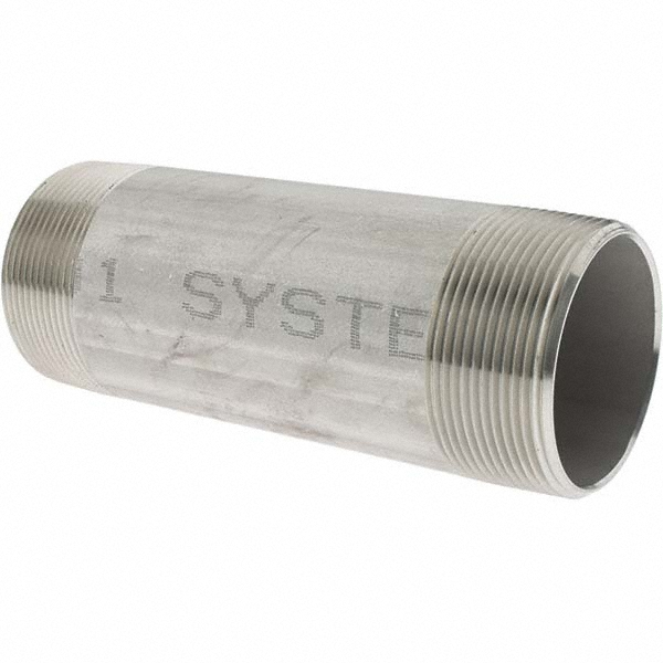 Value Collection Stainless Steel Pipe Nipple: 2" Pipe, Grade 316 & 316L - 6BN2*6