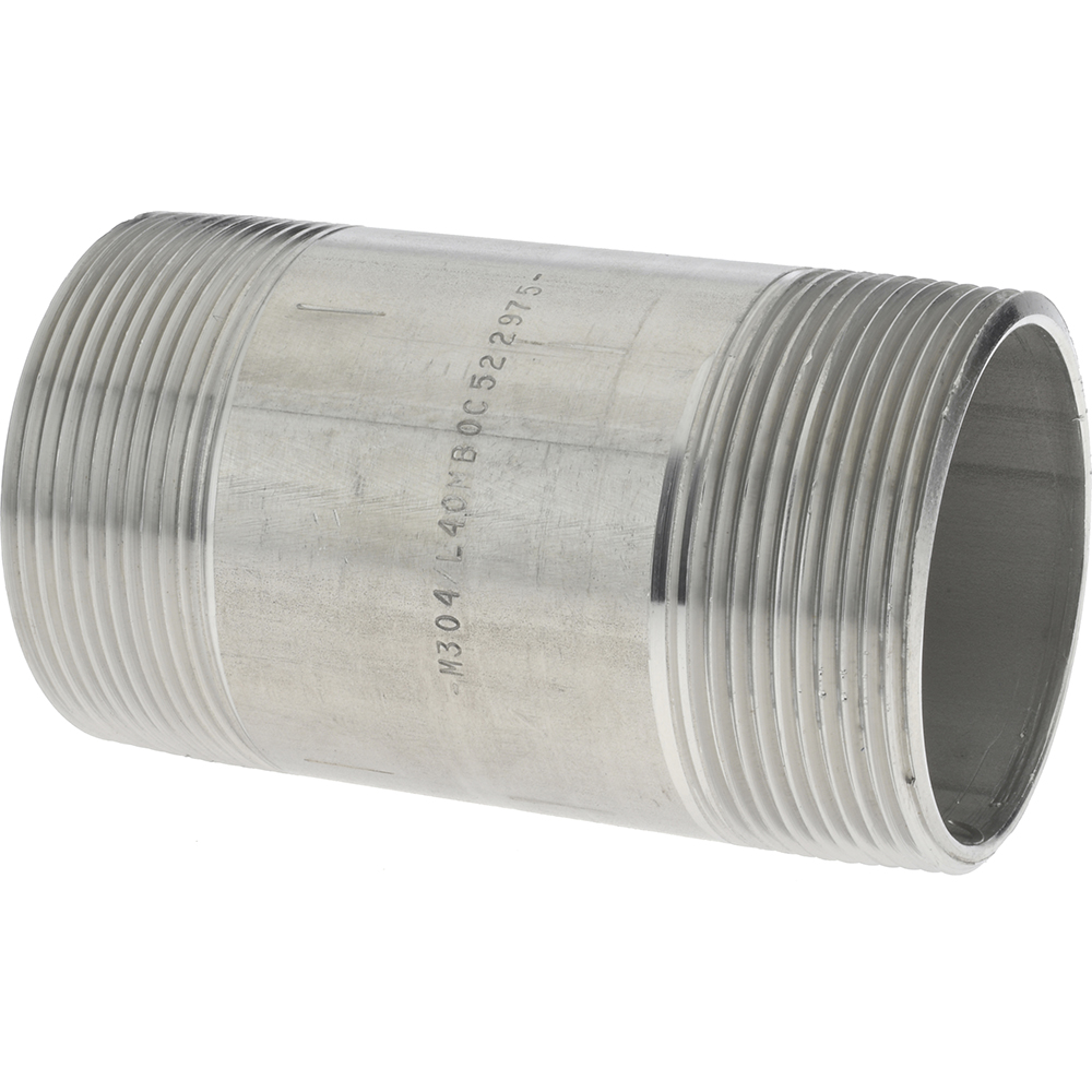 Value Collection Stainless Steel Pipe Nipple: 2" Pipe, Grade 316 & 316L - 6BN2*6