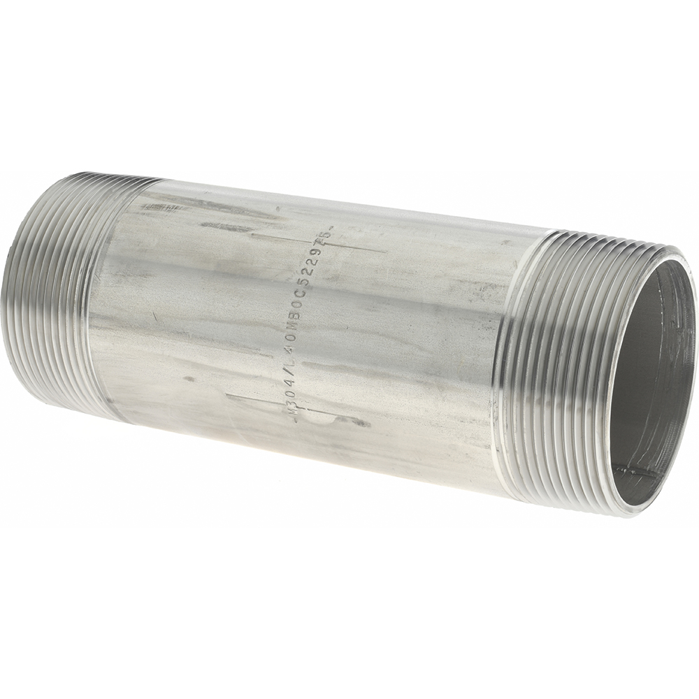 Value Collection Stainless Steel Pipe Nipple: 2" Pipe, Grade 316 & 316L - 6BN2*6