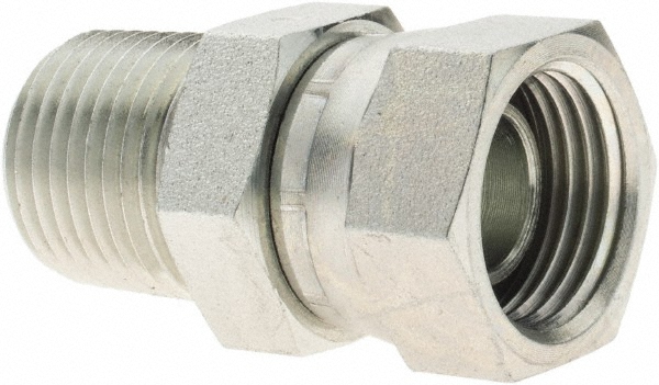 Parker Hydraulic Hose Swivel Fitting: 8 mm, 1/2-14, 5,000 psi - KP61678