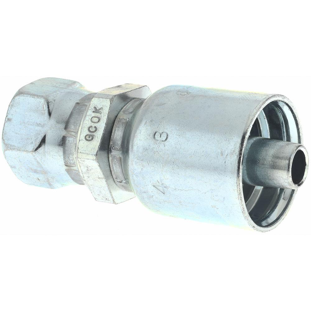 Parker Hydraulic Hose Swivel Fitting: 8 mm, 1/2-14, 5,000 psi - KP61678