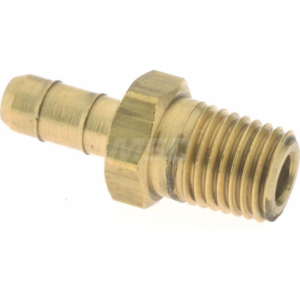 Parker Barbed Tube Male Connector: Multiple Barbs, 1/16-27 - 28-4-1