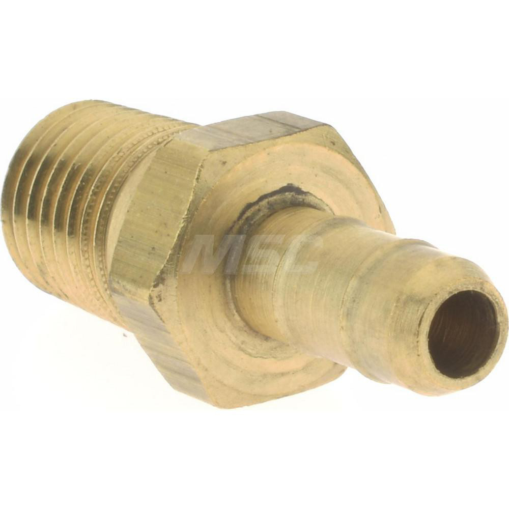 Parker Barbed Tube Male Connector: Multiple Barbs, 1/16-27 - 28-4-1