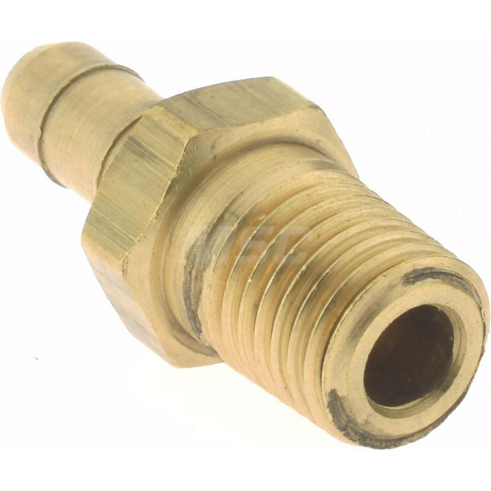 Parker Barbed Tube Male Connector: Multiple Barbs, 1/16-27 - 28-4-1