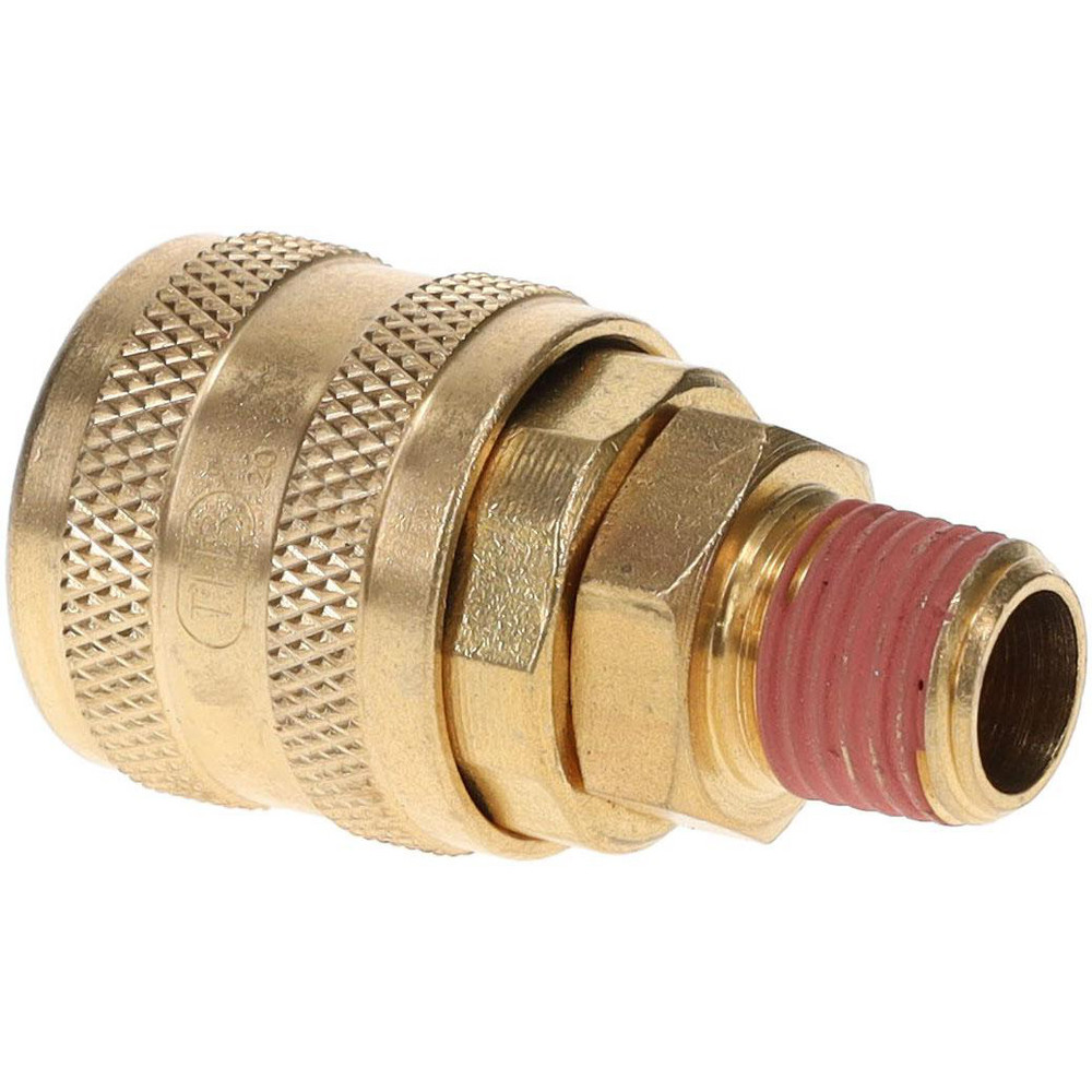 Value Collection Pneumatic Hose Coupling: 1/4" Thread, 1/4" Body Dia, Industrial Interchange - 2312582511-4