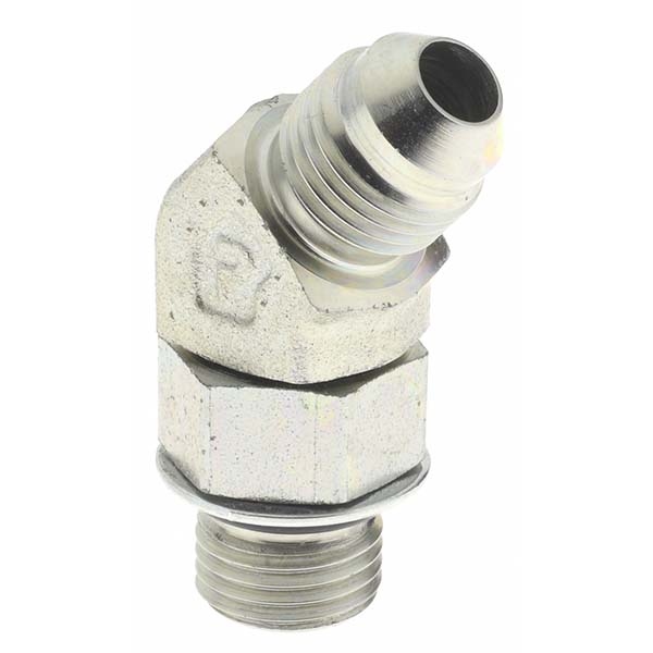 Parker Steel Flared Tube Male Adapter: 3/8" OD, 1/2-20 Thread, 37 deg Flared Angle - PT-00292
